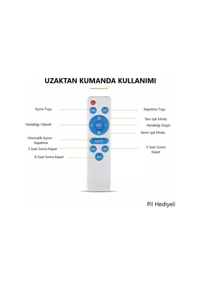 Ct-4648 100w Kumandalı Güneş Enerjili Solar Led Projektör Beyaz Işık 6400k