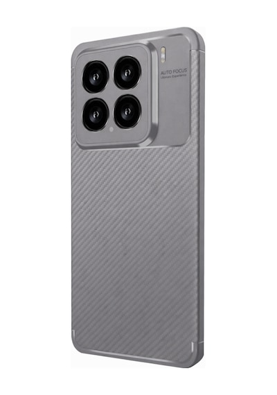 Coverzone Xiaomi Mi 15 İle Uyumlu Silikon Kılıf Kamera Korumalı Karbon Tpu Brimstone Ultra Slim Fit Delux Gri
