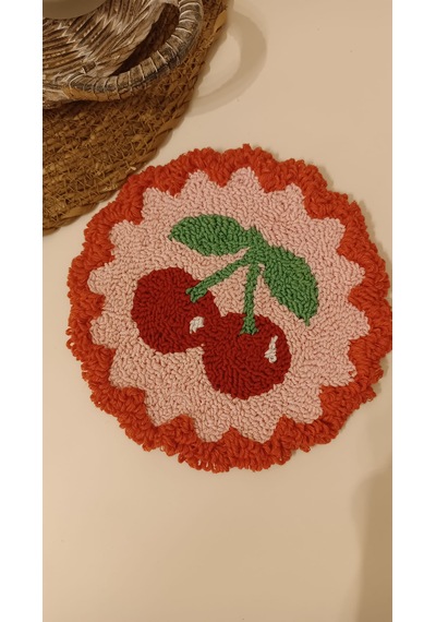 Kiraz Desenli Takı Matı 15 CM