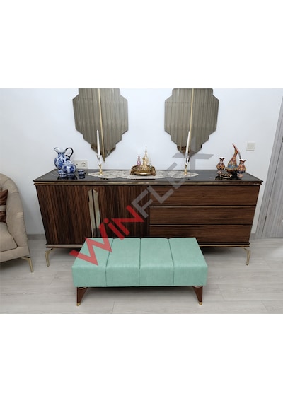Winflex Çok Amaçlı Dekoratif Puf 38 X 100cm Su Yeşil Renk Yeşil - Açık Yeşil