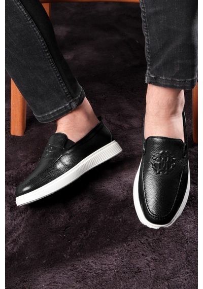 Stamped Hakiki Deri Erkek Günlük Ayakkabı, Loafer Ayakkabı, Hafif Ayakkabı, Yazlık Ayakkabı