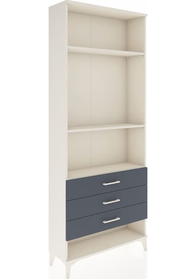 Arges Dolap 3 Raflı 3 Çekmeceli 88x30x221 Aytaşı-antrasit Aytaşı
