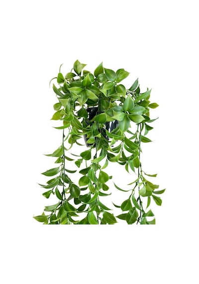 Yapay Çiçek Saksıda Sarkan Fejka Yeşil Limon Yaprağı Yapay Sarmaş