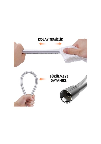 Adell Utra Flex Duş Hortumu - Parlak Krom- 150 Cm. 1/2-1/2 15757021