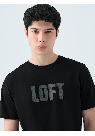 Loft Regular Fit Siyah Erkek T-shirt Lf2038465 Siyah