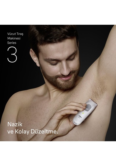Braun Vücut Tıraş Makinesi Series 3, +3 Aksesuar, Su Geçirmez, Bg3530