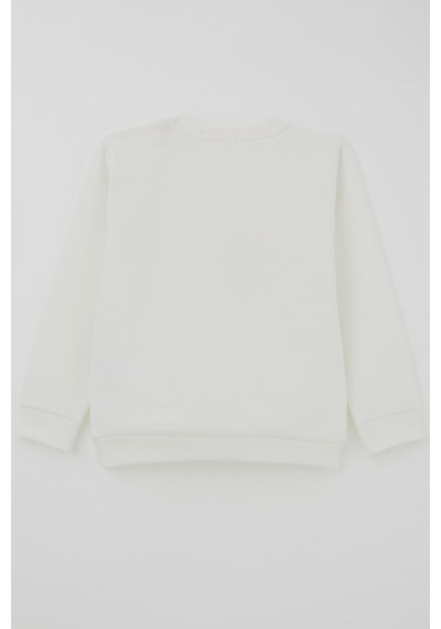 Breeze Kız Çocuk Sweatshirt Dost Ayıcıklar Baskılı 1.5-5 Yaş , Ekru