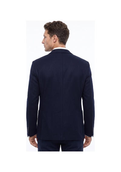 Fabrika Lacivert Erkek Slim Fit Ceket Leka