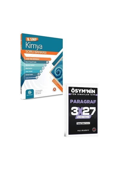 Bilgisarmal 2027 9. Sınıf Kimya Soru Bankası+ Evp Akademi Paragraf
