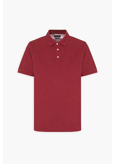Ac&Co / Altınyıldız Classics Erkek Bordo Slim Fit Dar Kesim Polo Yaka %100 Pamuk Kısa Kollu Tişört Bordo
