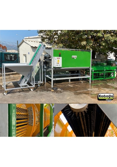 Kadıoğlu Magnum 3 - 3 Metre Çift Tamburlu Fırçalı Yatay Ceviz Soyma Makinesi