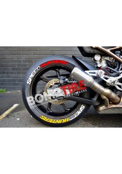 Speedhunters Çift Renk 3d Lastik Yazısı / Araç Oto Lastik Sticker & Arma Aksesuar 4 Adet Bombtire