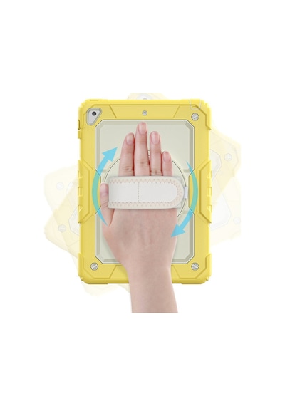 İpad 5 Air 9.7 Kılıf Strap New Tablet Kapak - Sarı Diğer
