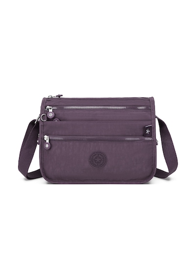 Smart Bags Çok Cepli Günlük Orta Boy Su Geçirmez Krınkıl Kumaş Kadın Omuz Çantası Mürdüm