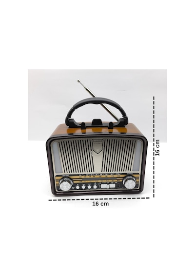 Bk-7090bts Güneş Panelli Nostaljik Radyo - Bluetooth, Usb, Sd Kart Girişli 3 Bantlı Şarjlı Radyo