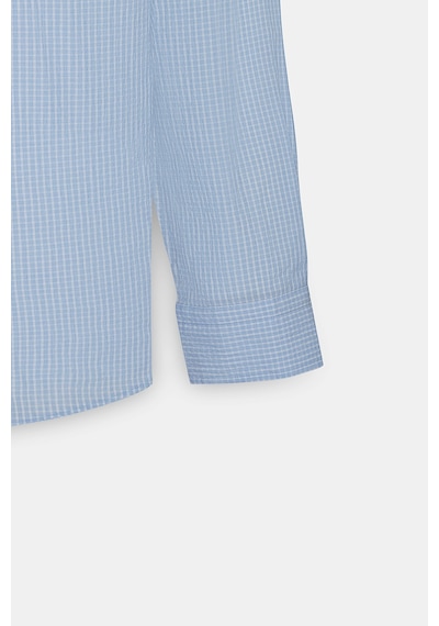 AC&Co / Altınyıldız Classics Erkek Beyaz - Mavi Comfort Fit Rahat Kesim Düğmeli Yaka Pamuklu Kareli Gömlek Beyaz - Mavi AC&Co / Altınyıldız Classics Erkek Beyaz - Mavi Comfort Fit Rahat Kesim Düğmeli Yaka Pamuklu Kareli Gömlek Beyaz - Mavi