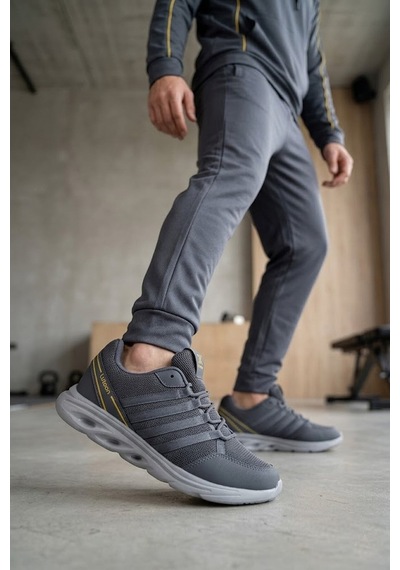 Elit Asprt4138 Erkek Klasik Sneaker Koyu Gri
