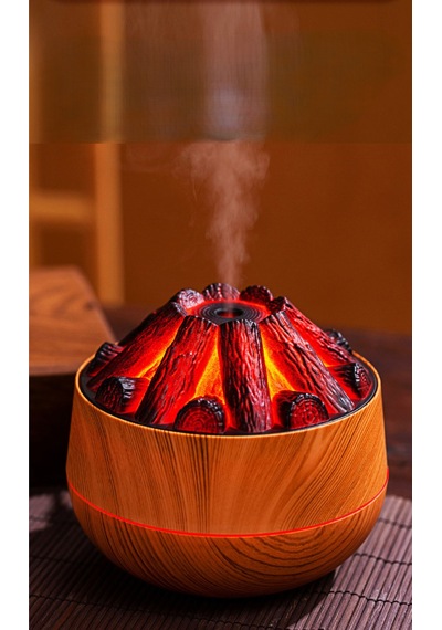 300ml Şarjlı Volkan Işıklı Ultrasonik Hava Nemlendirici Buhar Makinesi Ve Aroma Difüzörü Aromaterapi