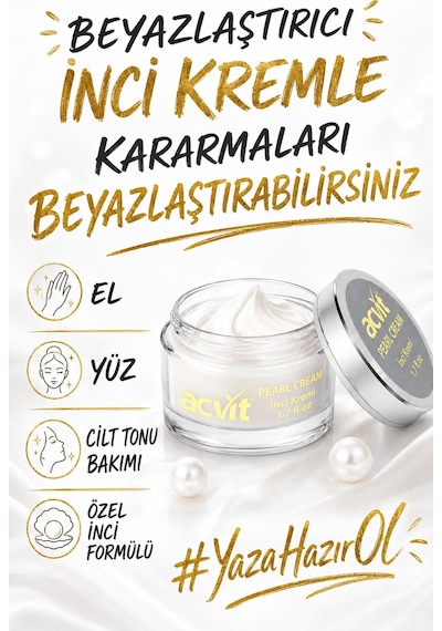 Acvit Cilt Tonu Renk Açıcı İnci Krem 50 ML