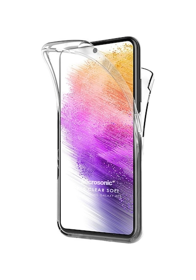 Microsonic Samsung Galaxy Uyumlu A73 5g Kılıf 6 Tarafı Tam Full Koruma 360 Clear Soft