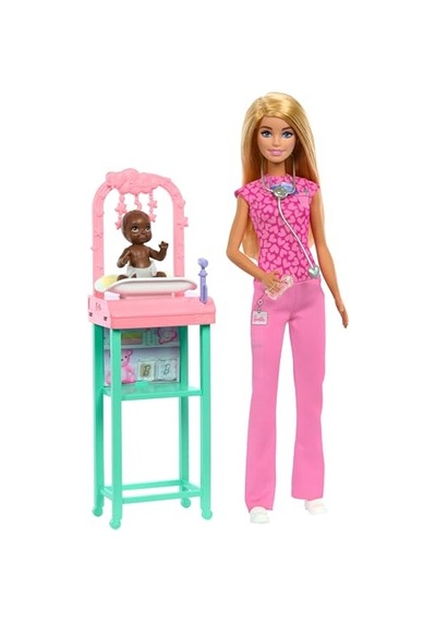 Barbie Kariyer Oyun Setleri - Doktor Bebek Çocuk Doktoru Barbie, Sarışın Bebek, 1 Bebek Figürü, Mobilya Ve Aksesuarlar Jcr72 Barbie Kariyer Oyun Setleri - Doktor Bebek Çocuk Doktoru Barbie, Sarışın Bebek, 1 Bebek Figürü, Mobilya Ve Aksesuarlar Jcr72