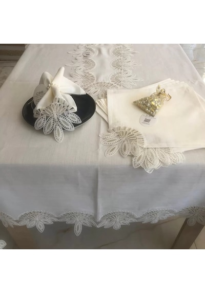 Sofra Takımı Lady Gardenya Keten Yemek Takımı 160x220 Masa Seti 12 Kişilik 26 Parça Runner Set Kreme Gold Çok Renkli Sofra Takımı Lady Gardenya Keten Yemek Takımı 160x220 Masa Seti 12 Kişilik 26 Parça Runner Set Kreme Gold Çok Renkli