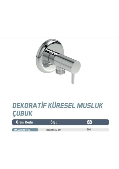 Maxiflow Tm04810312 Çubuk Klozet Taharet Ara Musluğu Rozetli 4 Adet Krom