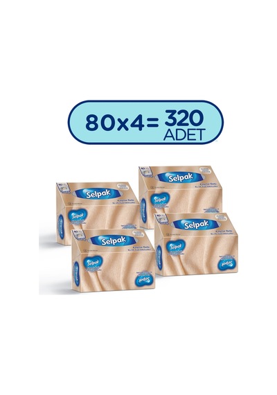 Selpak El Ve Yüz Havlusu Kutulu Kaşmir Özlü 4 80 Yaprak