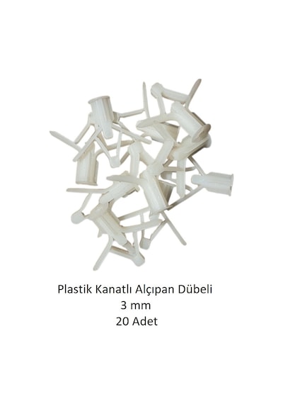 Plastik Kanatlı Alçıpan Dübeli 3 Mm, 20 Adet