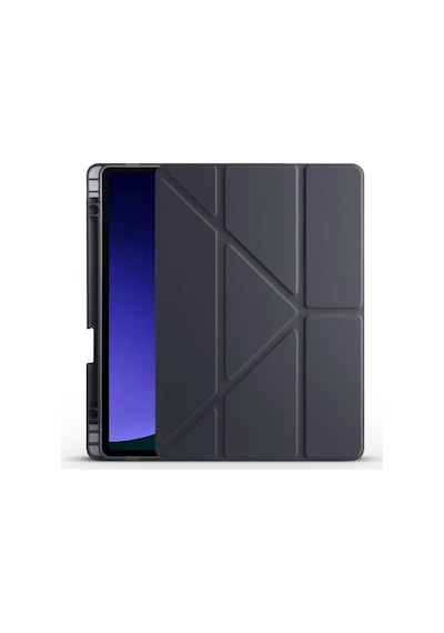 Samsung Galaxy Tab S10 Fe Plus 13.1" Uyumlu Kalem Bölmeli Standlı Tri-folding Tablet Kılıfı Kapaklı Kılıf