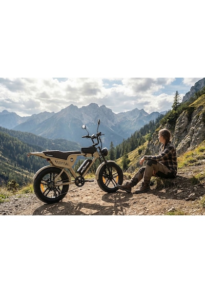 Ape Ryder Genon Ultra 750w Elektrikli Bisiklet Ayna Çanta Ve El Gazı Sarı