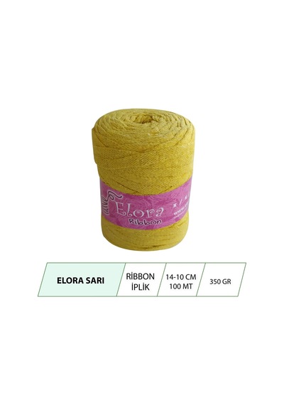 Elora Sarı Ribbon Örgü Ipi