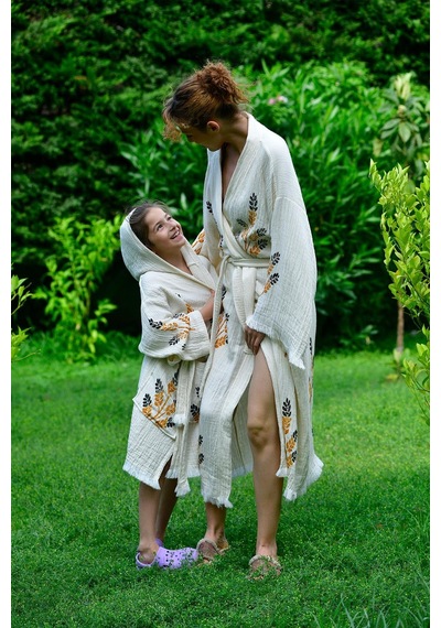 Brandsmiths Çocuk Golden Wheat Kimono Sarı