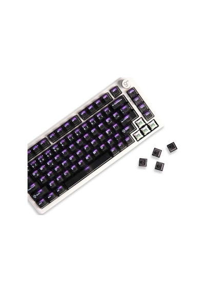 Cherry Single Shot Pc Full Set Şeffaf Türkçe Keycap Set