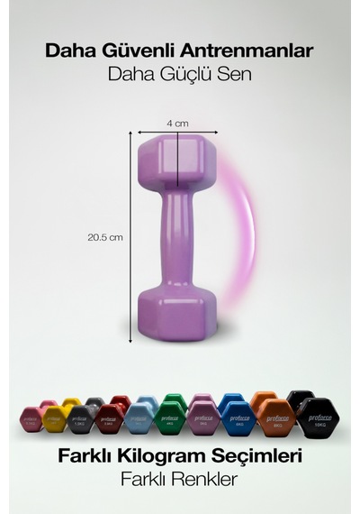 Proforce Vdb Dışı Vinil Kaplı Içi Çelik Döküm Ağırlık Dambıl Mavi 5 KG