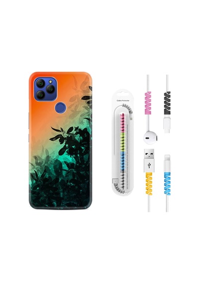 General Mobile Gm21 Kılıf Kablo Koruyuculu Güzel Çiçekler 1712