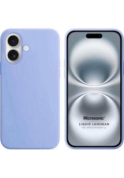 Microsonic Apple iPhone Uyumlu 17 Kılıf Liquid Lansman Silikon Mavi -