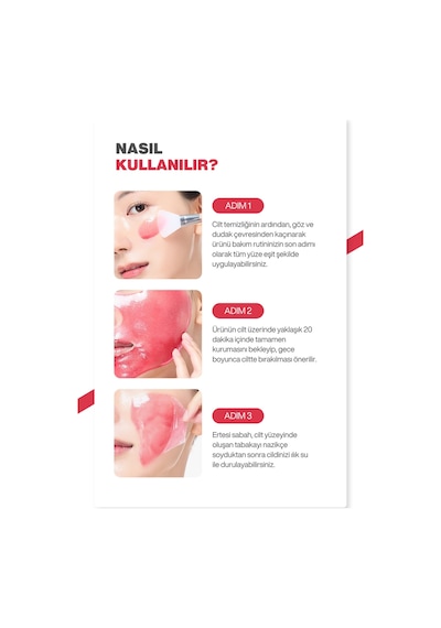 Leke Karşıtı Aydınlatıcı Onarıcı Astaxanthin İçeren Soyulabilen Gece Maskesi 80ml