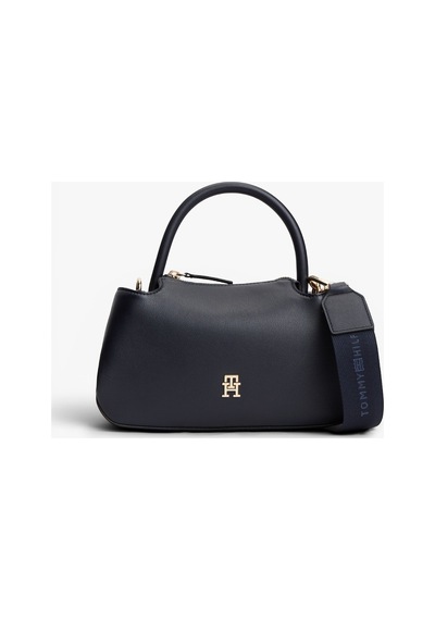 Tommy Hilfiger Th Logotape Mını Satchel Kadın Mavi Çanta - Aw0aw18743