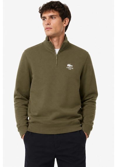 Lacoste High Neck Zip-up Print Unisex Sweatshirt Fermuarlı Yüksek Yaka Pamuklu Sweatshirt Yeşil Lacoste High Neck Zip-up Print Unisex Sweatshirt Fermuarlı Yüksek Yaka Pamuklu Sweatshirt Yeşil