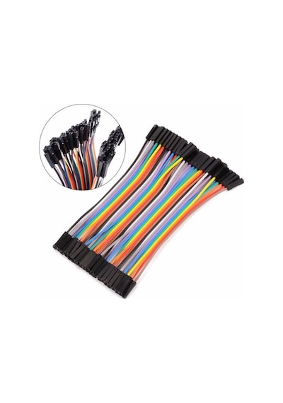 Wozlo 10cm Ayrılabilen Jumper Kablo 40 Pin Dişi - Dişi Dupont Kablo Breadboard Kablo