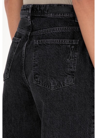 U.S. Polo Assn. Kadın Antrasit Loose Fit Jean Pantolon 50308792-VR006