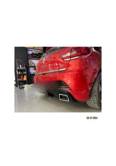 Kit Garaj Renault Clio 4 Rs Egzoz Görünümlü Piano Black Difüzör Plastik Boyalı