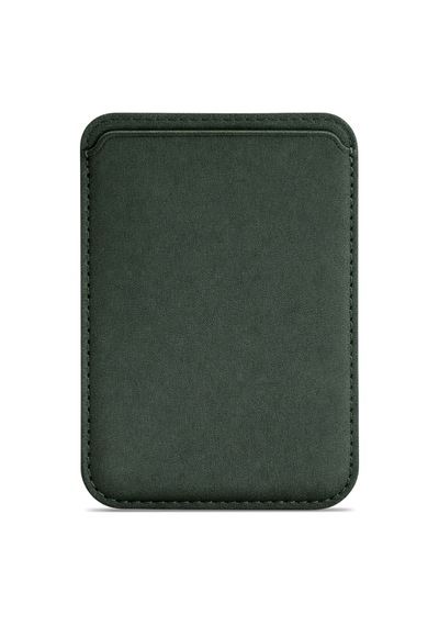 Lunex Premium Süet Magsafe Kartlık Forest Green Apple Uyumlu iPhone 13 Mini Forest Green