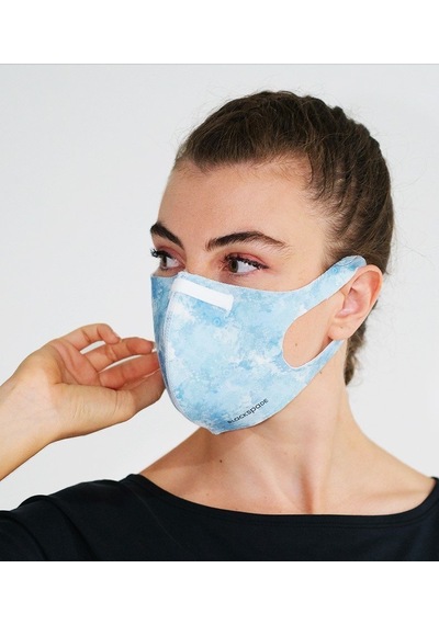 BLACKSPADE Unisex Koruyucu Maske Mavi Desen M