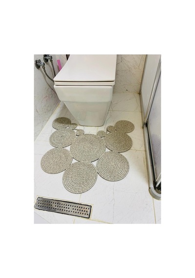 Jüt, Hasır, Paspas, Banyo Paspası, Klozet Önü Paspası, Klozet Paspas, Çift Taraflı Taş Taş