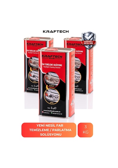 Kraftech Kloroform Yeni Nesil Far Temizleme Solüsyonu 3 KG