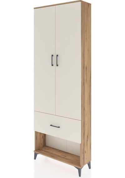 Arges Dolap Tek Raflı Tek Çekmeceli Tek Askılı 88x30x243 Çam-aytaşı Atlas Çam