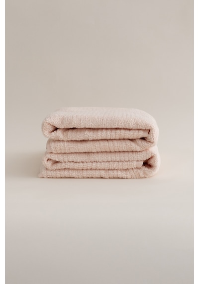 Ivory Somon Fitilli Mikro Fiber %100 Pamuk 2li El Yüz Havlusu Set Somon
