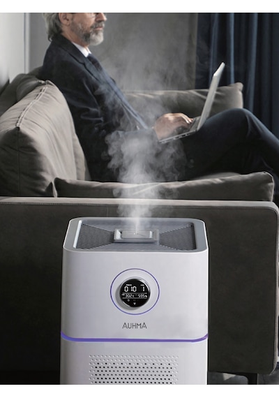 Auhma Arp-003 Akıllı Hava Temizleyici Ve Nemlendirici Uv-c Sterilizasyon & 610m³/h Cadr Beyaz